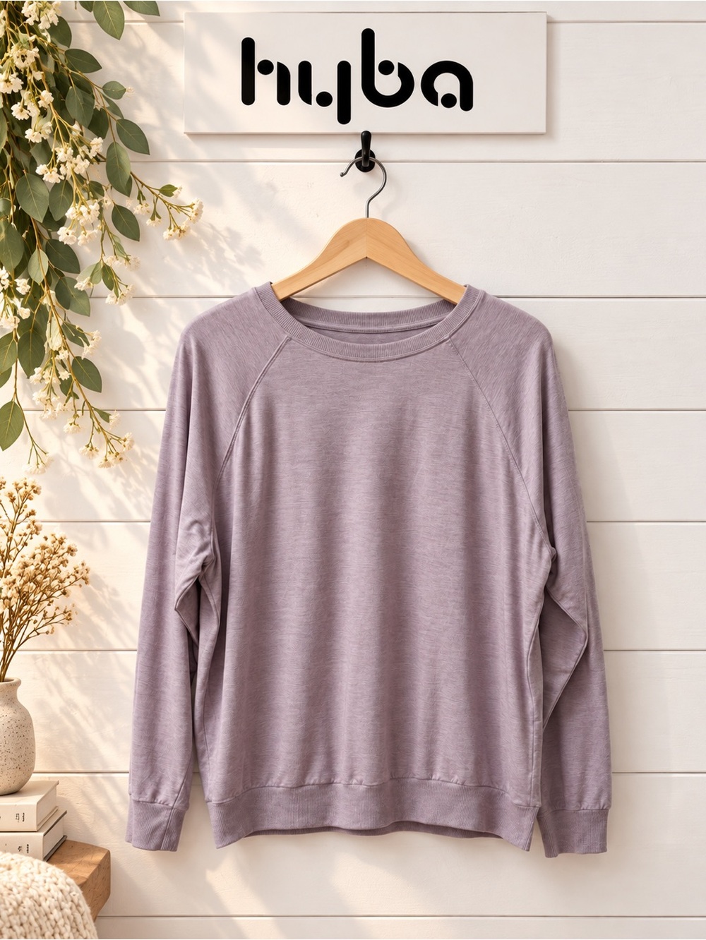 HYBA Essentials Light Mauve Long Sleeve Top XL